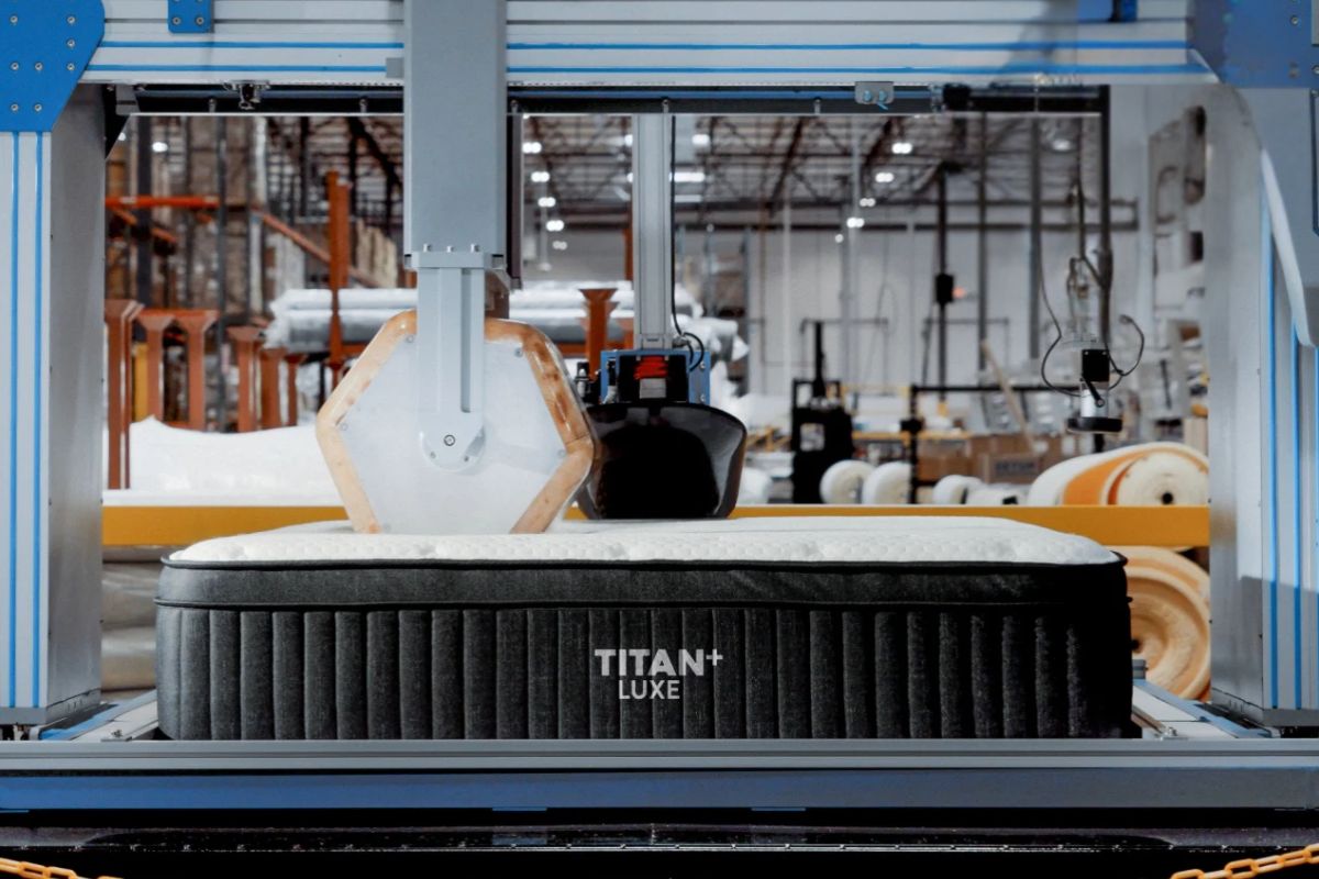 Titan Plus Luxe Mattress undergoing durability and performance testing as part of the mattress return and evaluation process