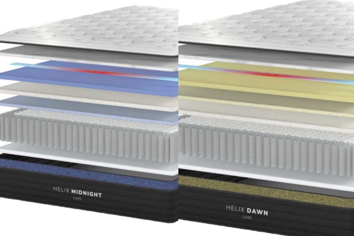 Helix Midnight Luxe vs Helix Dawn Luxe Helix Midnight Luxe vs Helix Dawn Luxe: Materials Used