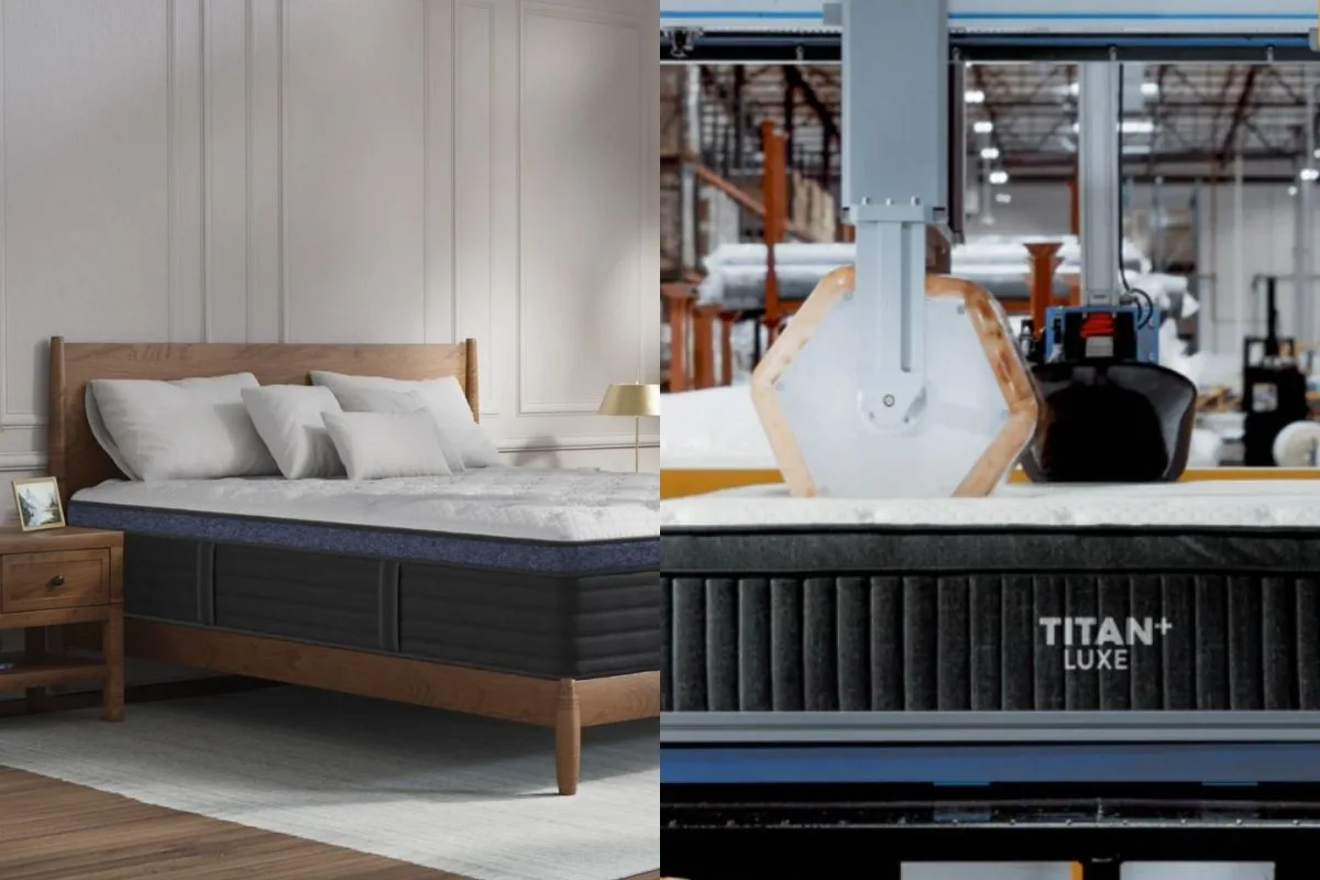 Helix Midnight Luxe vs Titan Plus Luxe A side by side comparison of Helix Midnight Luxe and Titan Plus Luxe.