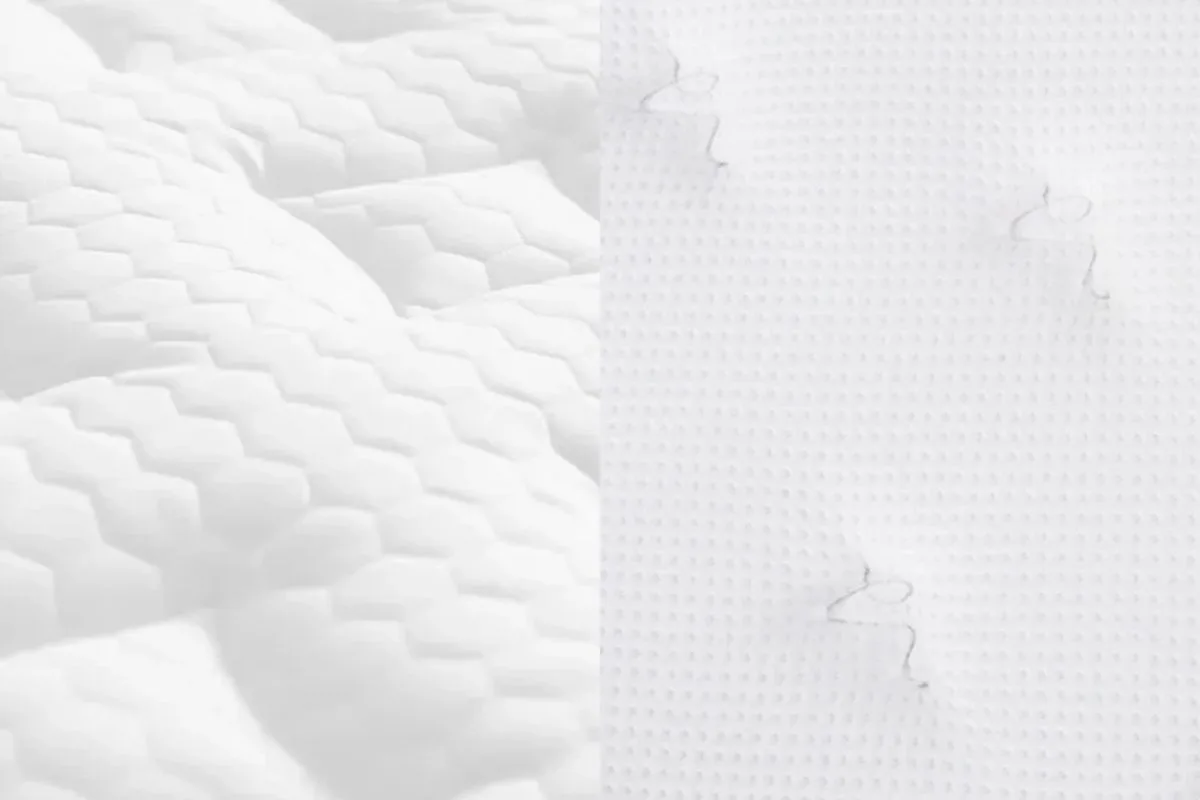 Helix Midnight Luxe vs Titan Plus Luxe A side by side comparison of different mattress covers.