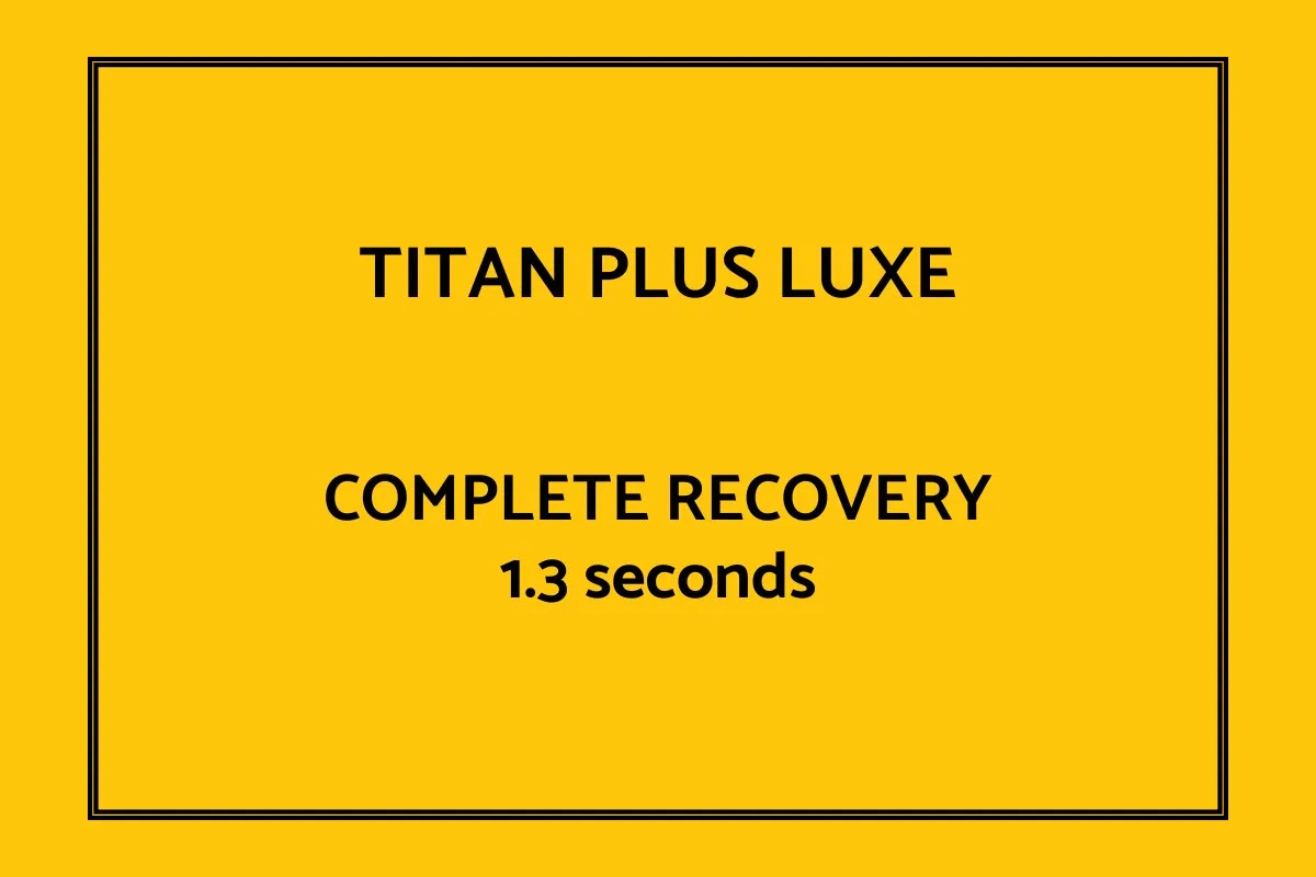 Titan Plus Luxe Complete Recovery 1.3 seconds.