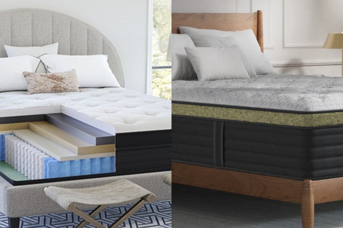 nolah evolution 15 and helix dawn luxe mattress materials and layer construction comparison