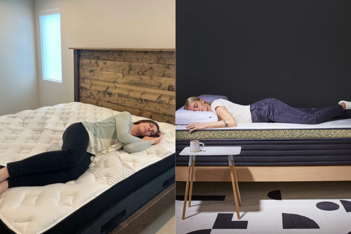 side sleeper on nolah evolution 15 and stomach sleeper on helix dawn luxe mattress
