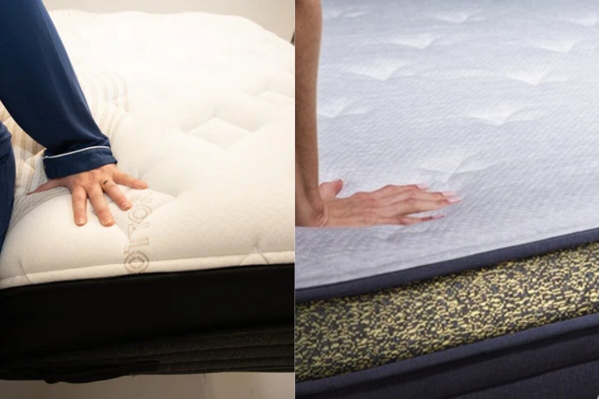 nolah evolution 15 and helix dawn luxe mattress support system and coil layer comparison