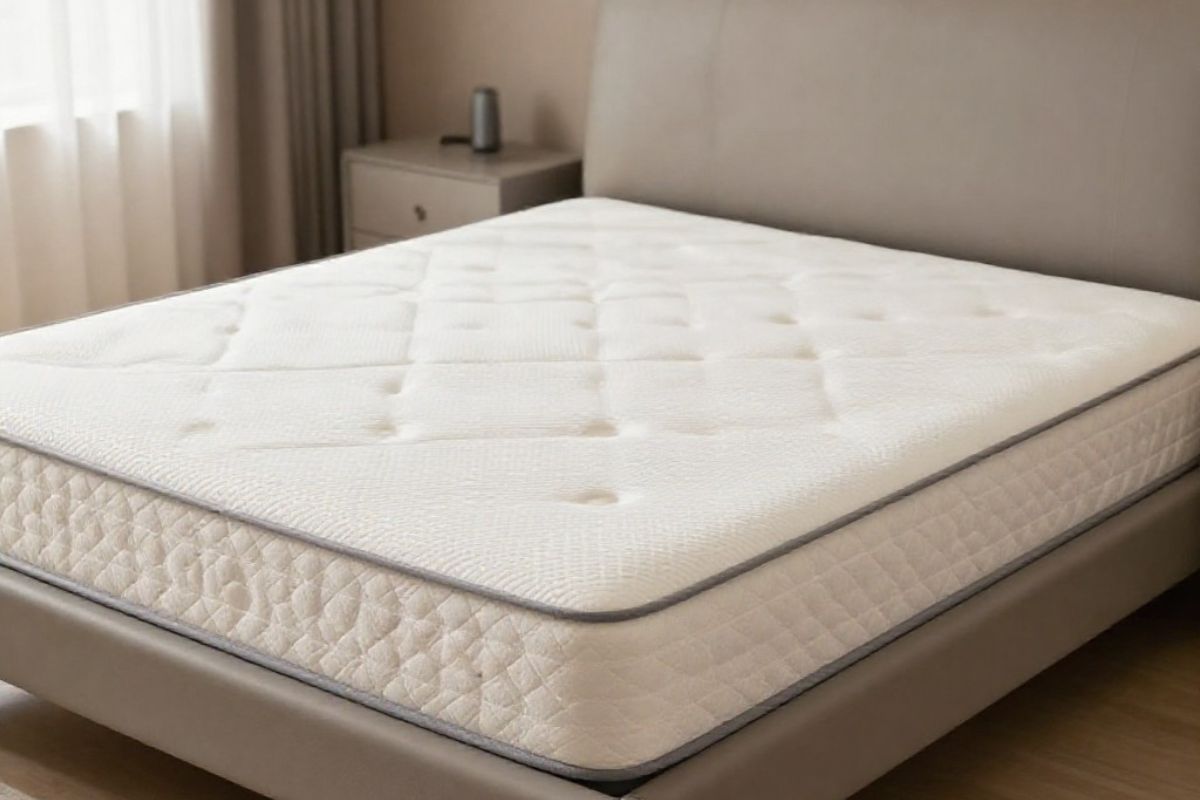 Supportive mattress with a cushioned comfort layer, representing an upgrade that may help reduce pressure points and improve back pain relief while sleeping