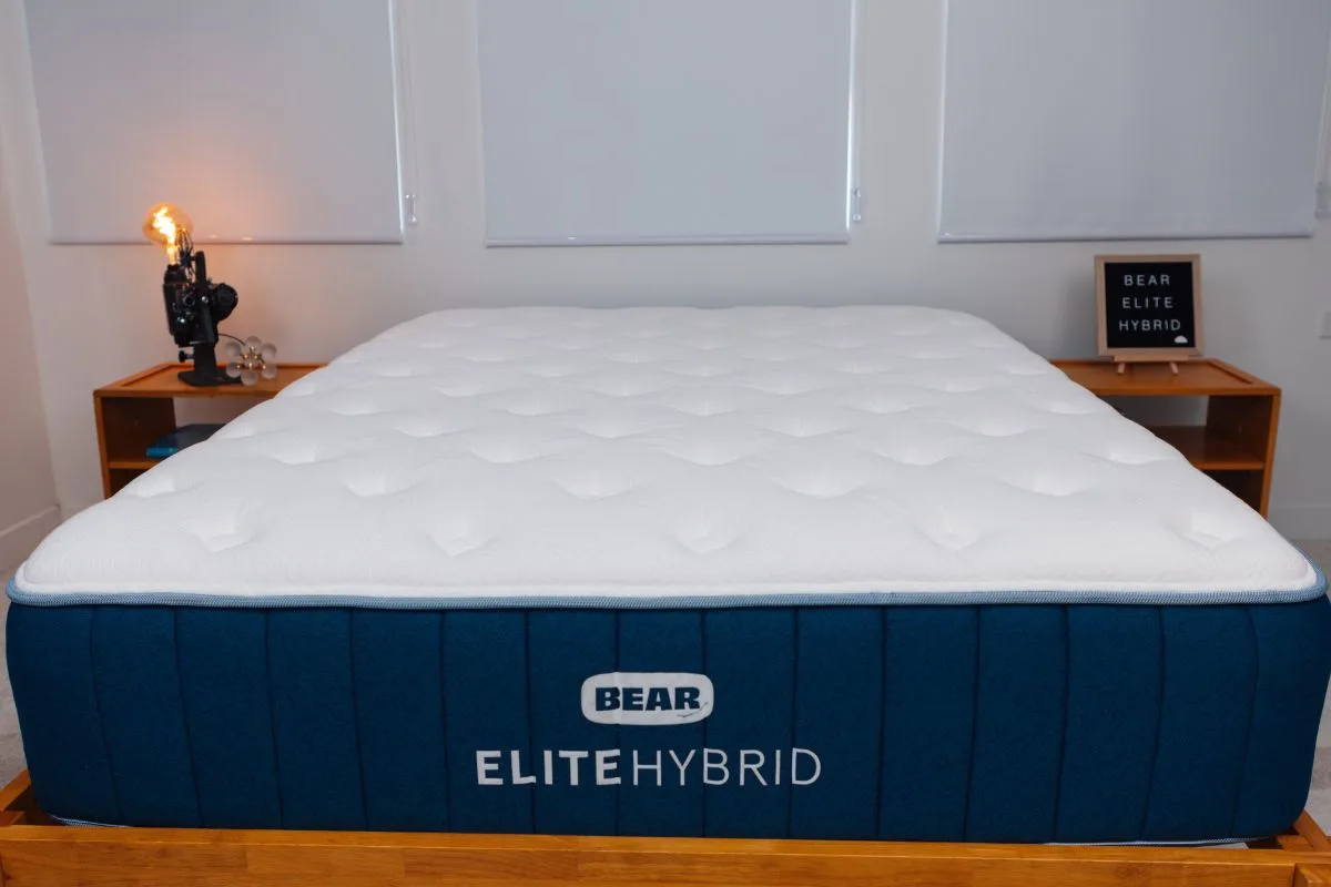 Bear Elite Hybrid mattress highlighting its plush quilted surface and premium hybrid design featured in real user reviews and complaints