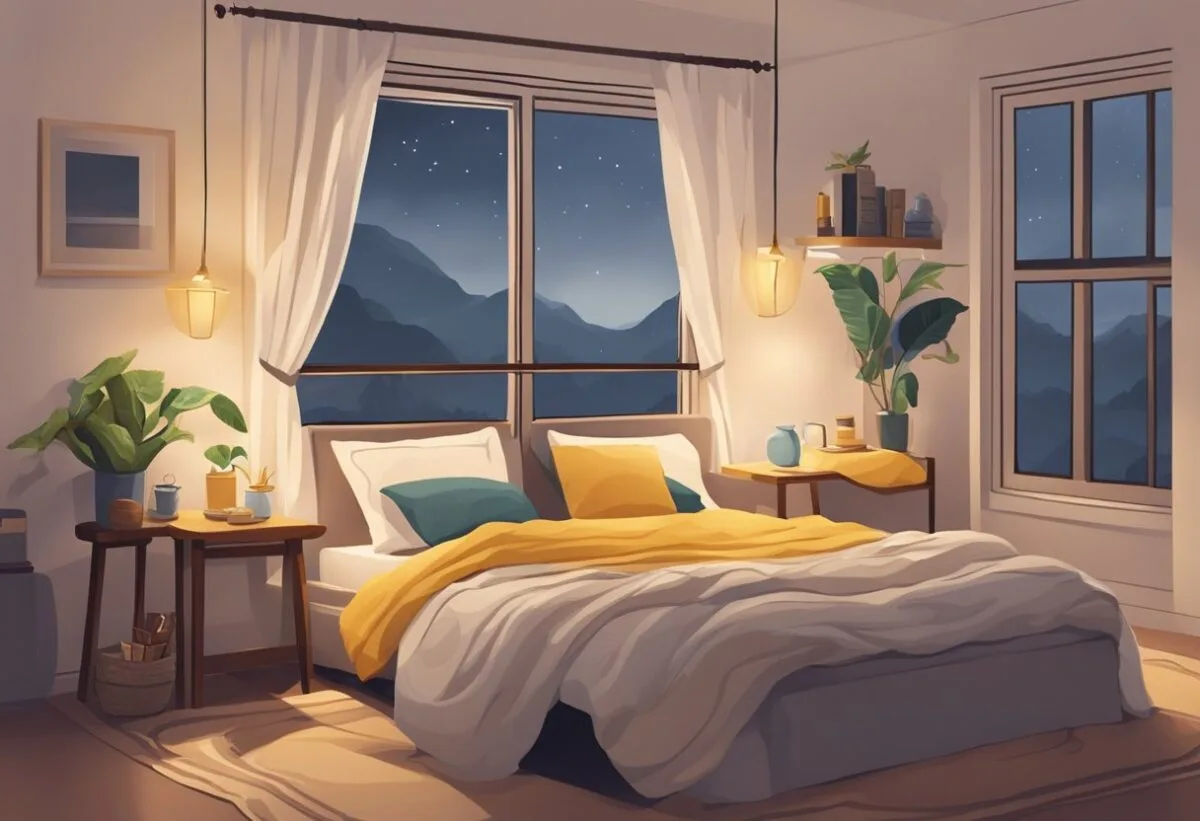 Foods That Help You Sleep: Tastiest Snacks to Eat Before Bed Cozy bedroom with healthy evening snacks illustrating the connection between nutrition and better sleep quality