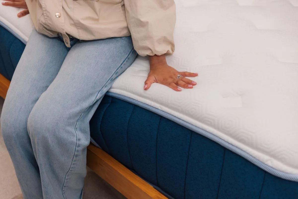 Bear Elite Hybrid mattress displayed to highlight its premium hybrid construction and bedroom design
