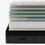 Exploded view of the Nolah Evolution Comfort+ mattress layers highlighting the premium materials and support system for a safe, durable sleep surface